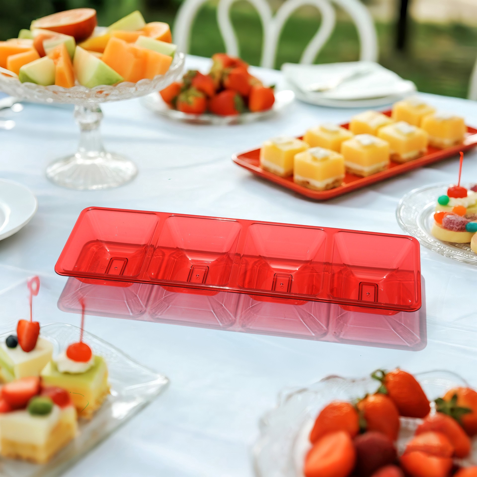 slide 3 of 3, 16.5" 4 Section Divided Tray By Celebrate It, 16.5 in x 5 in x 1.85 in