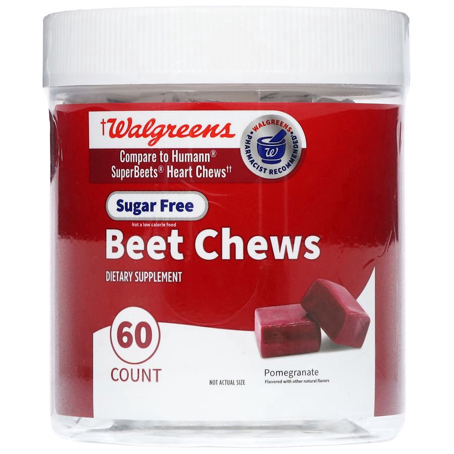 slide 1 of 5, Walgreens Beet Chews Pomegranate, 60 ct