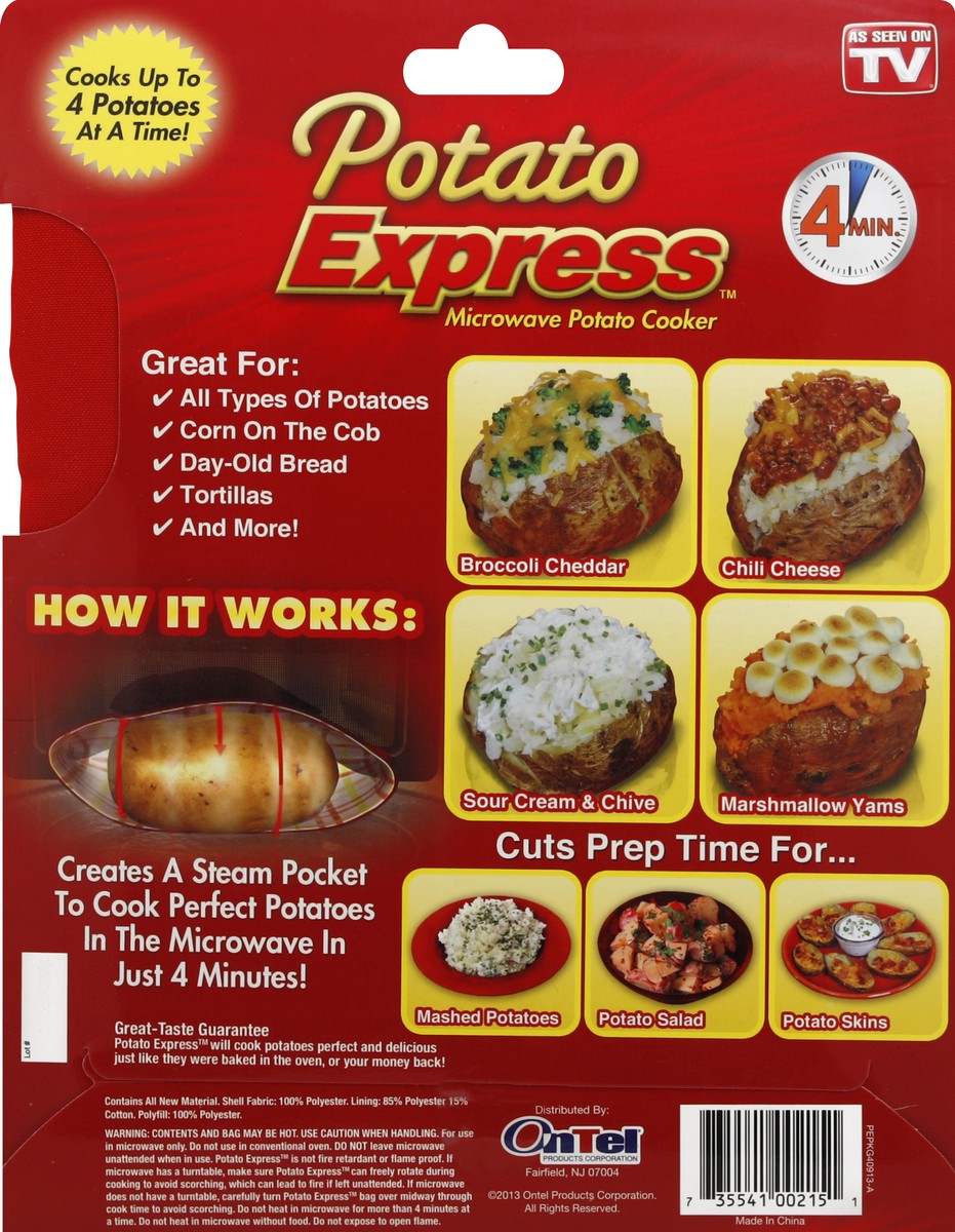 slide 2 of 3, As Seen on TV Potato Express Microwave Potato Cooker, 1 ct