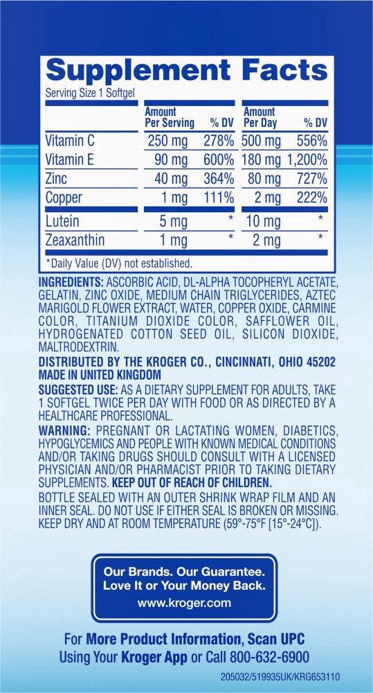 slide 2 of 4, Kroger Advanced Eye Health Areds 2 Mini Softgels, 120 ct