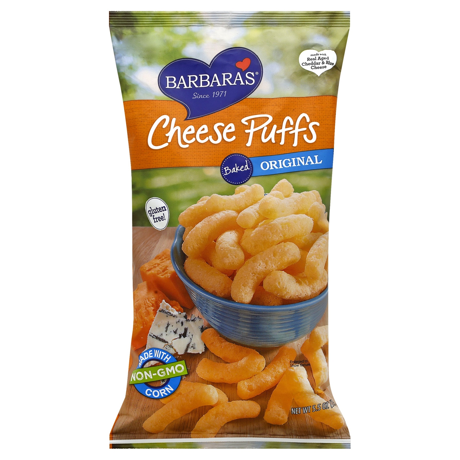 slide 1 of 6, Barbara's Original Baked Cheese Puffs, 5.5 oz