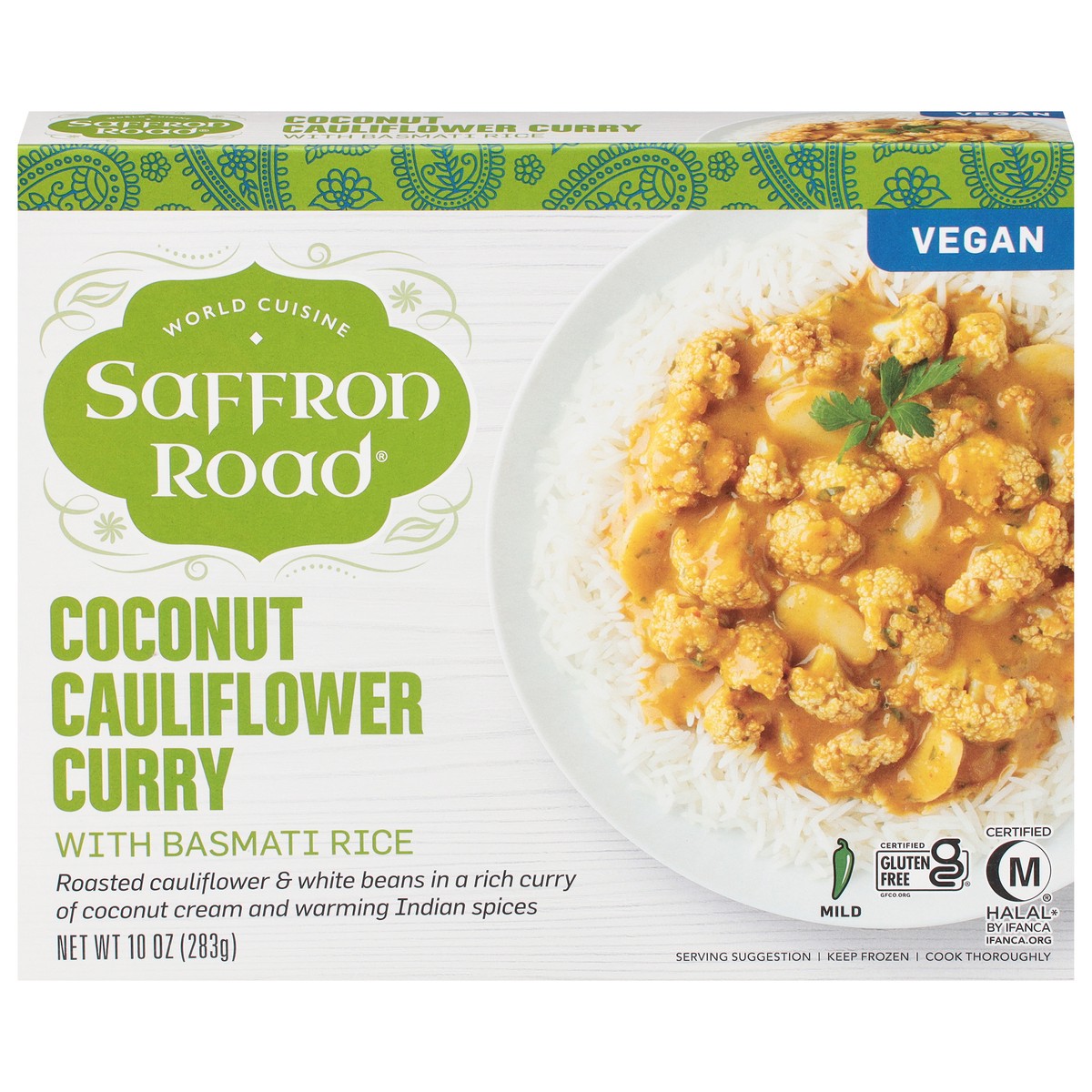 slide 1 of 9, Saffron Road Mild Coconut Cauliflower Curry 10 oz, 10 oz