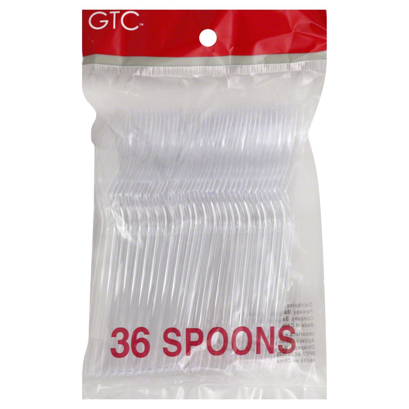 slide 1 of 1, GTC Plastic Spoons - Clear, 36 ct
