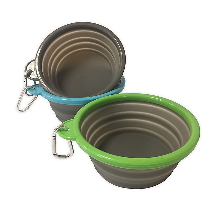 slide 1 of 6, Pawslife Collapsible Pet Bowl - Grey, 33 oz