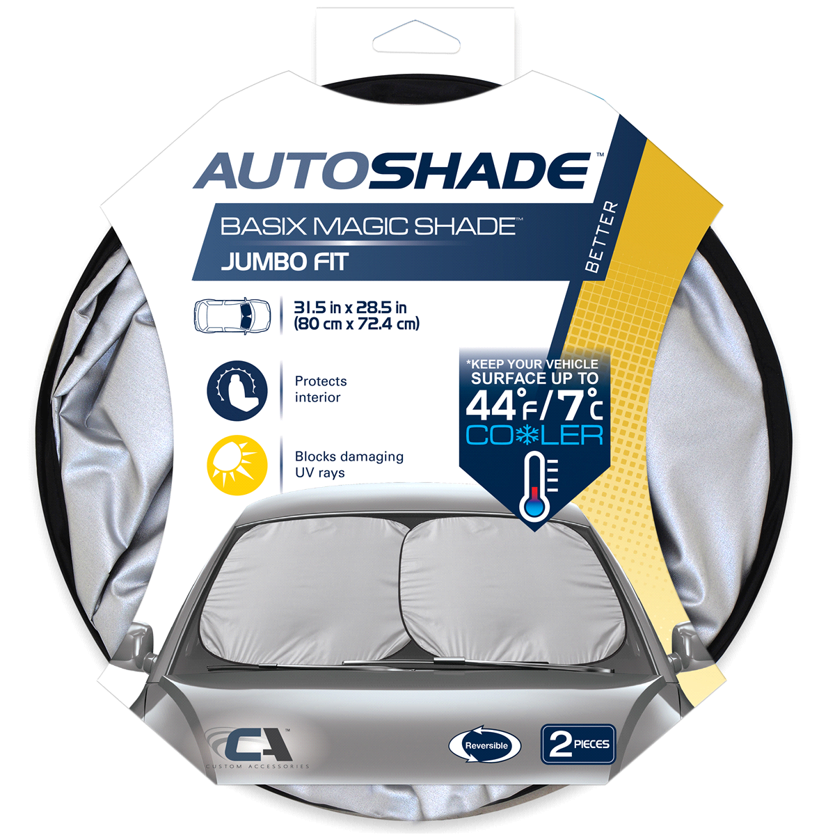 slide 1 of 1, Autoshade Basix Magic Jumbo Fit Folding Sunshade, 1 ct