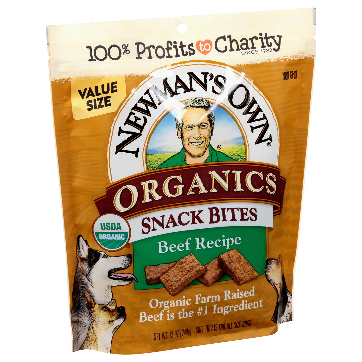 slide 8 of 11, Newman's Own Value Size Organic Beef Recipe Treats for Dogs 12 oz, 12 oz