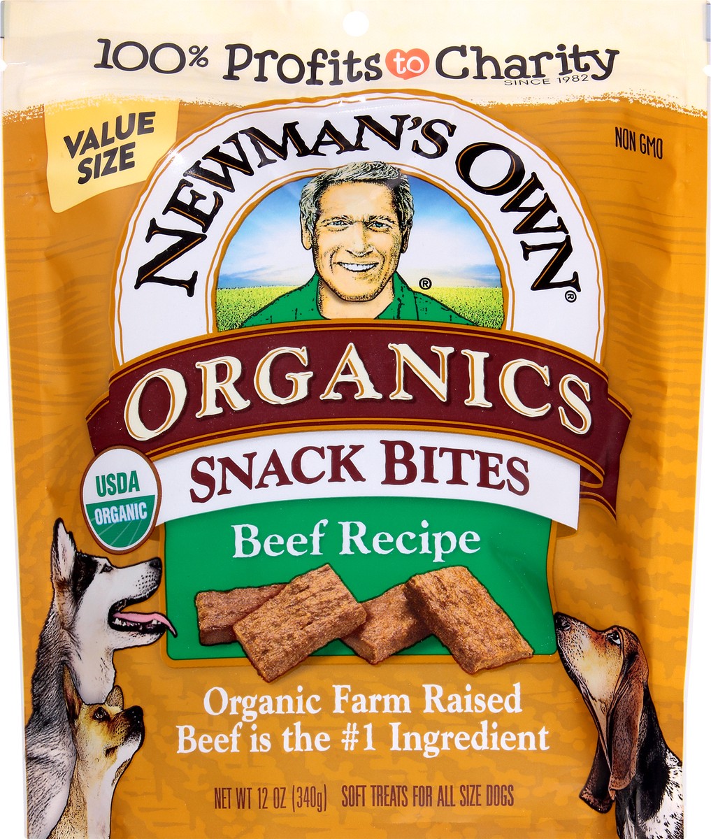 slide 4 of 11, Newman's Own Value Size Organic Beef Recipe Treats for Dogs 12 oz, 12 oz