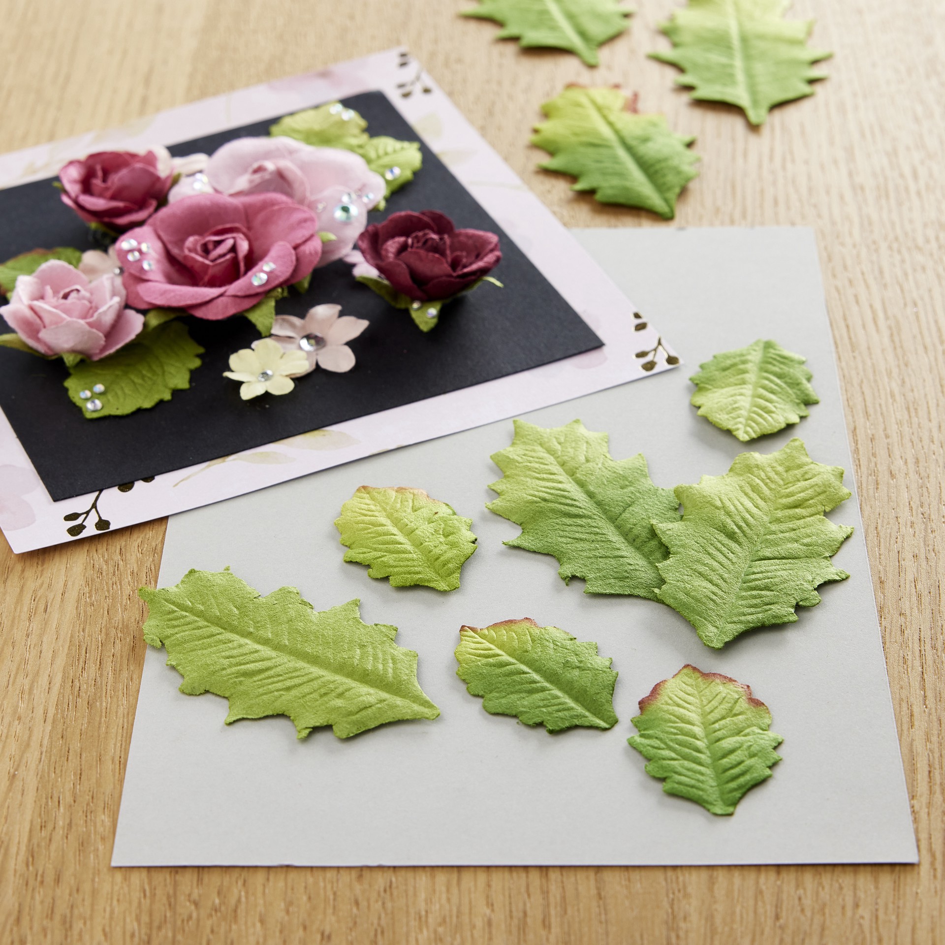 slide 2 of 2, Recollections Signature Floral Embellishments, Holly Leaves, 36 holly leaves