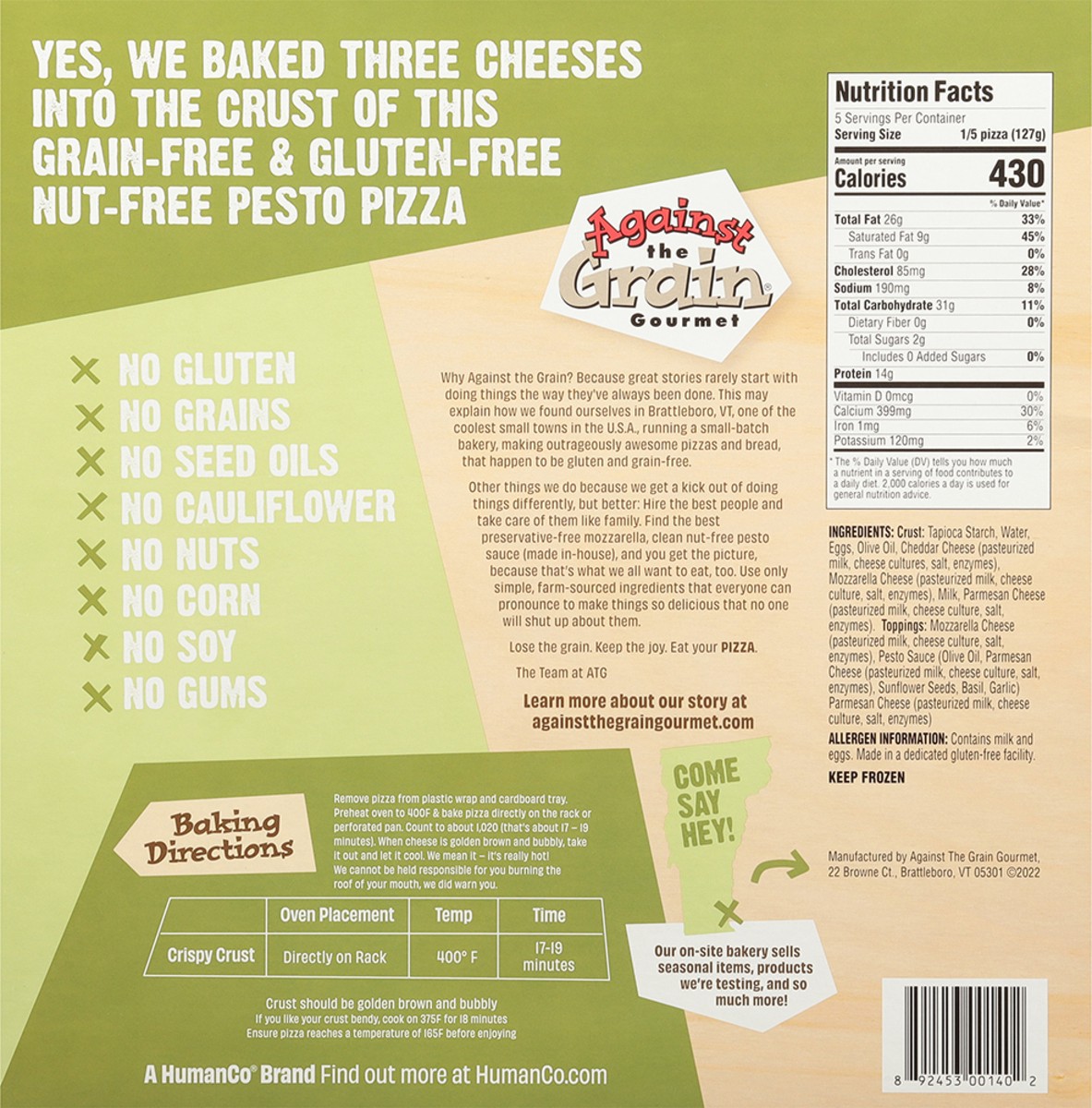 slide 5 of 9, Against The Grain Pesto Pizza, 22 oz