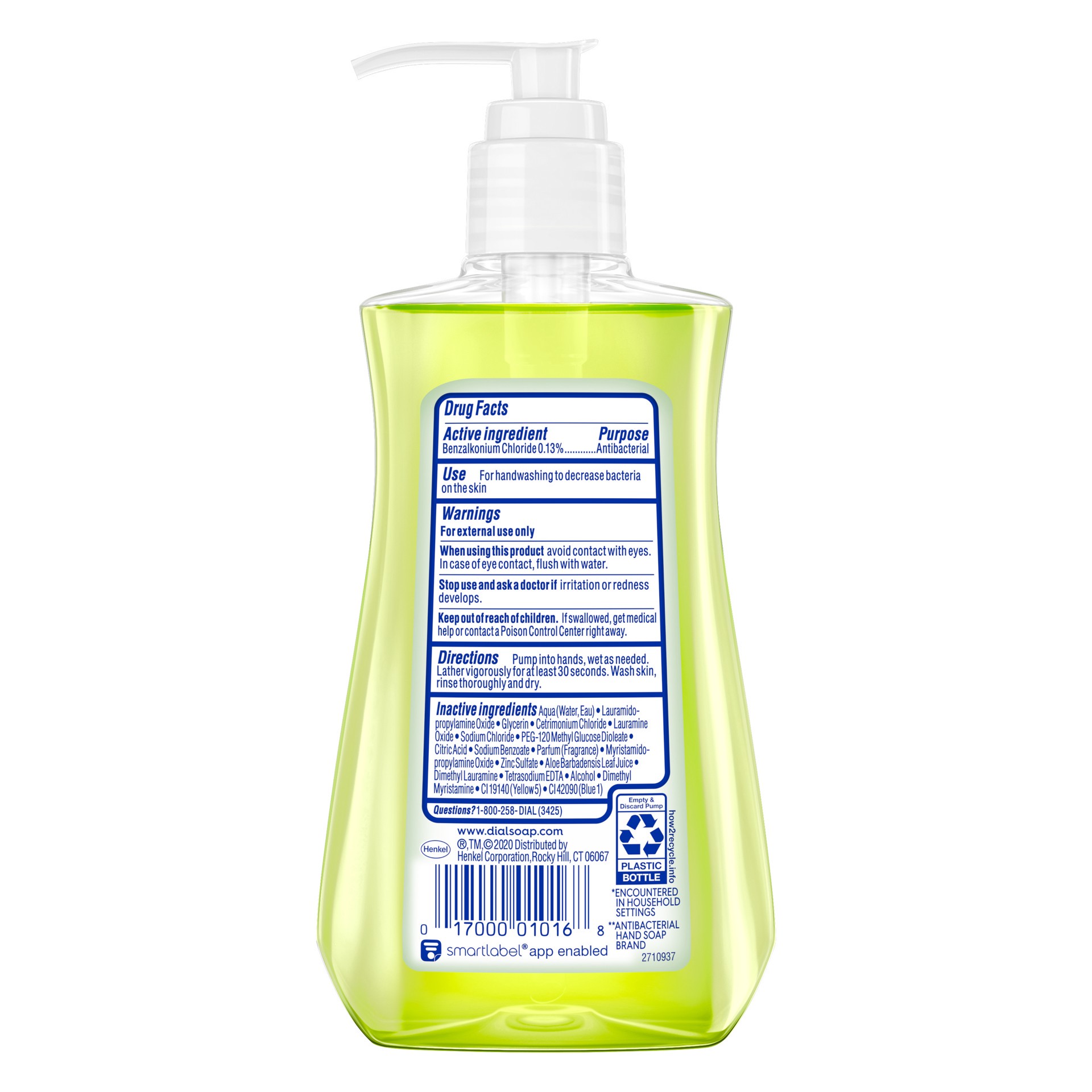 slide 1 of 9, Dial Complete Antibacterial Liquid Hand Soap, Aloe Scent, 7.5 fl oz, 7.50 fl oz