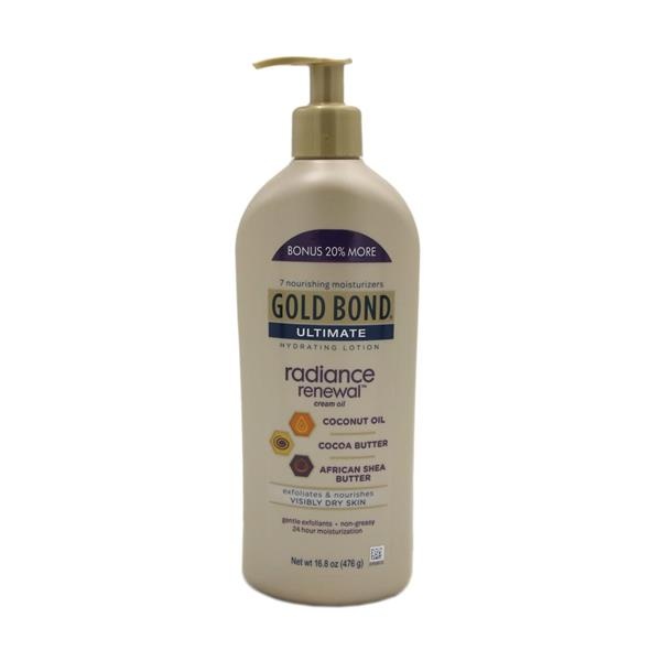 slide 1 of 1, Gold Bond Ultimate Radiance Renewal Bonus, 16.8 oz