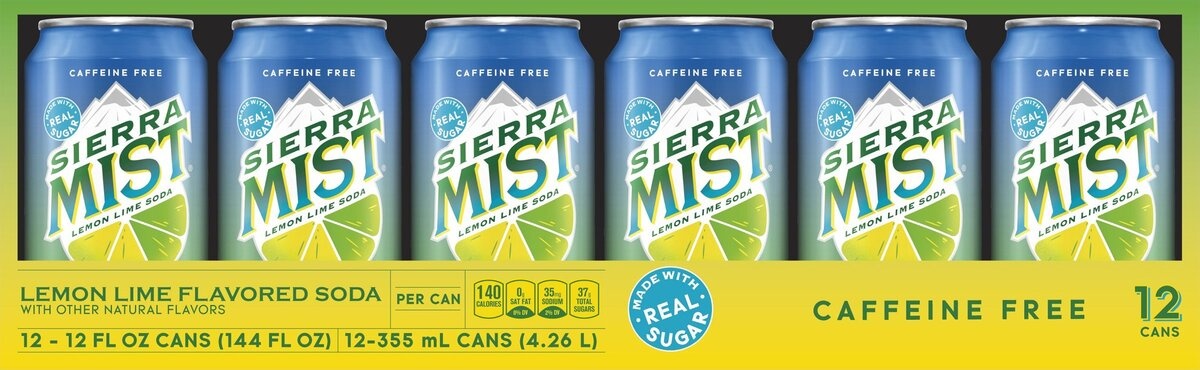 slide 6 of 8, Sierra Mist Twist Lemon Lime Soda, 12 ct; 12 oz