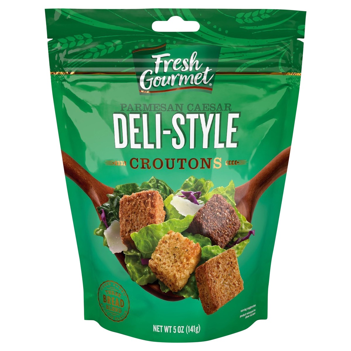 slide 1 of 3, Fresh Gourmet Deli Style Parm Caesar W/Croutons, 5 oz