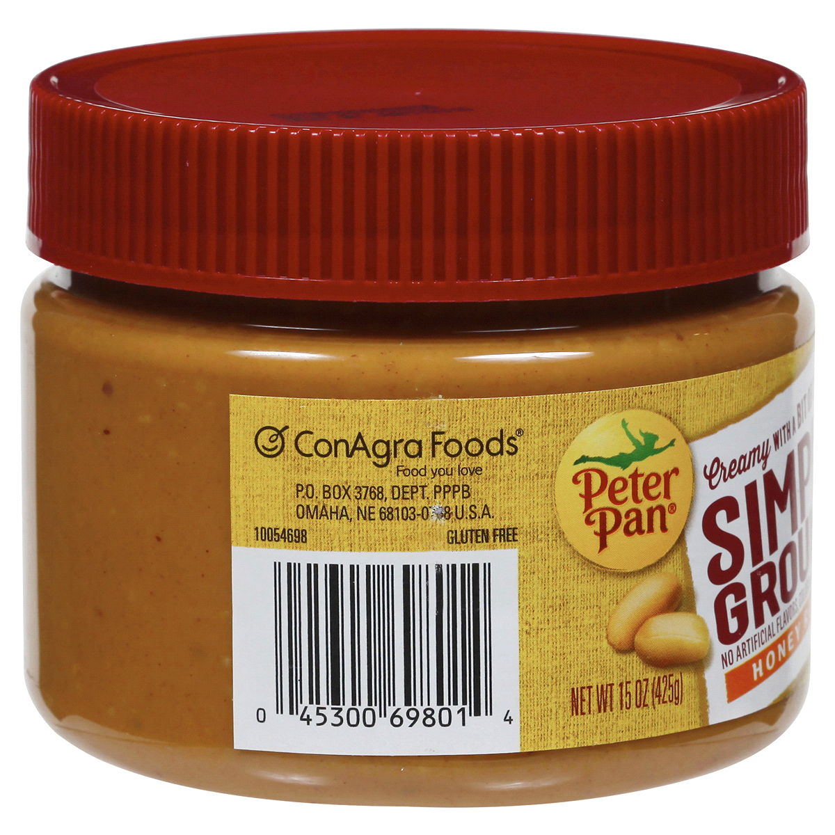 slide 3 of 3, Peter Pan Simply Ground Honey Roast Peanut Butter, 15 OZ, 15 oz