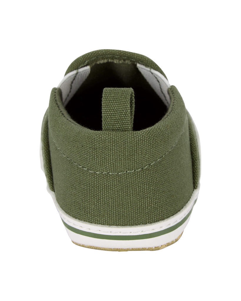 slide 5 of 6, Oshkosh Baby Slip-On Casual Crib Shoes Green 4, 1 ct