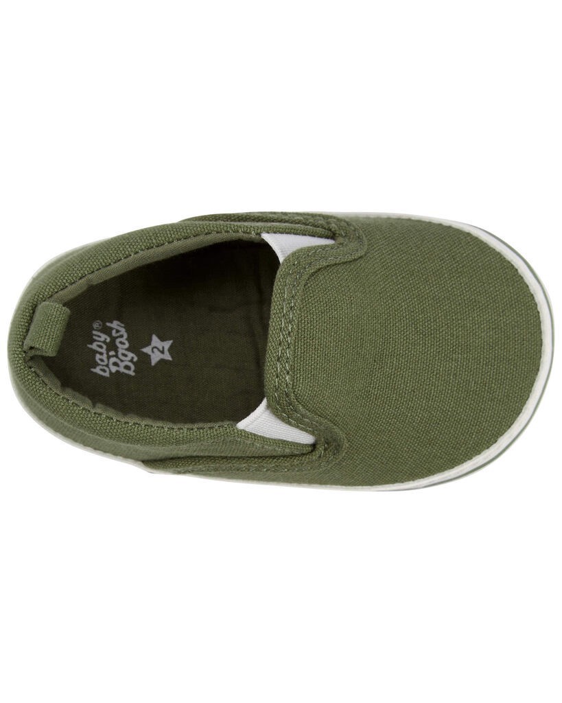 slide 6 of 6, Oshkosh Baby Slip-On Casual Crib Shoes Green 4, 1 ct