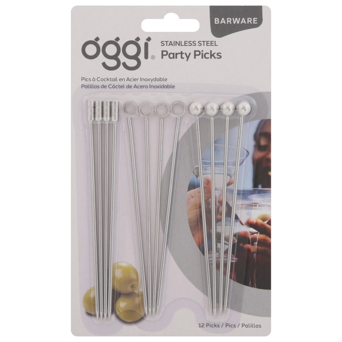 slide 11 of 12, Oggi Barware Stainless Steel Party Picks 12 ea, 12 ct
