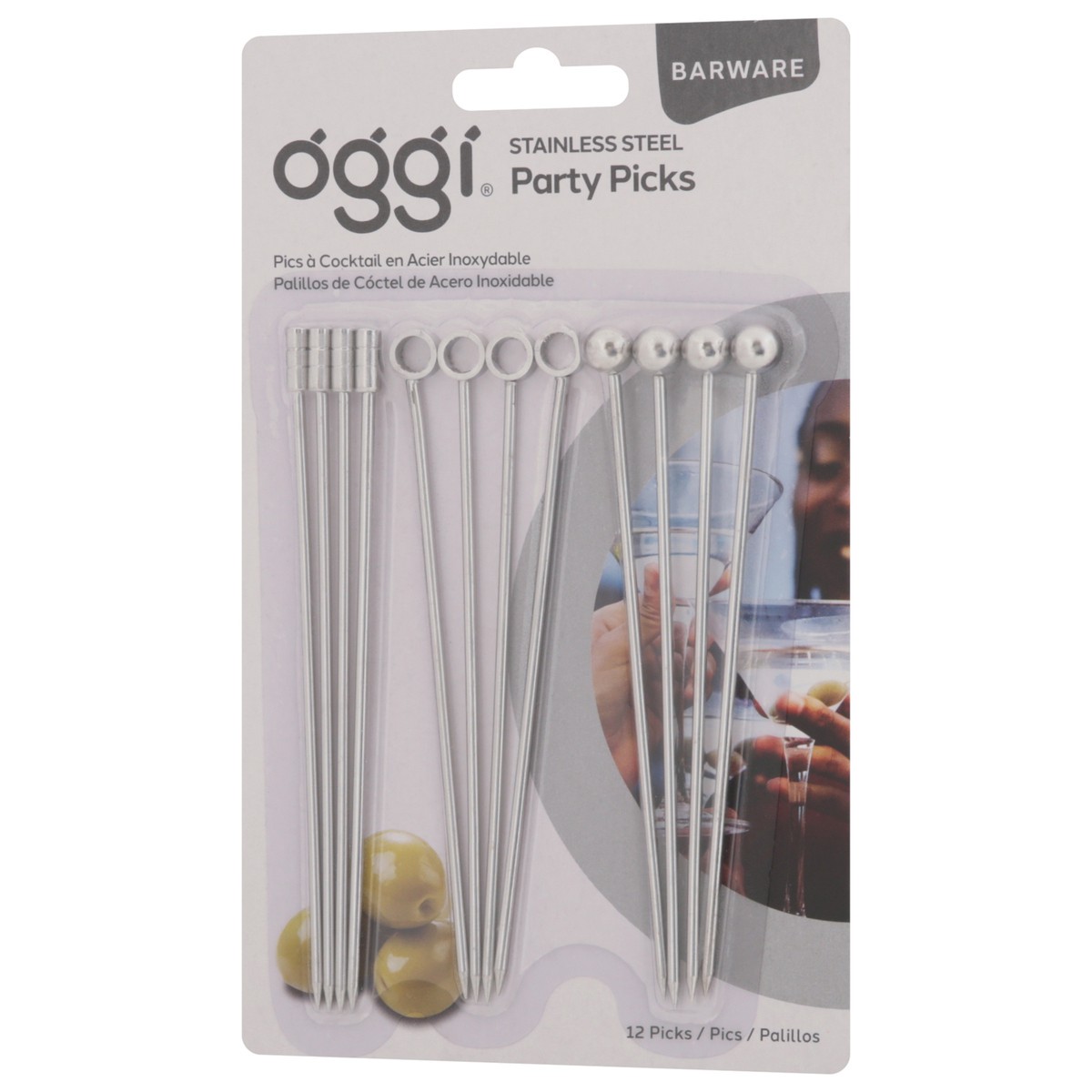 slide 8 of 12, Oggi Barware Stainless Steel Party Picks 12 ea, 12 ct