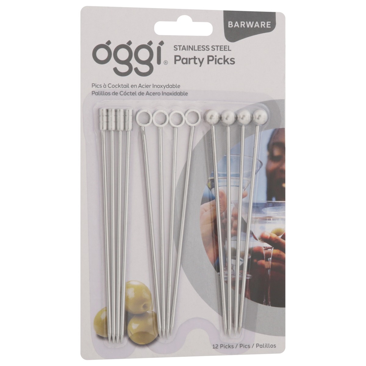 slide 4 of 12, Oggi Barware Stainless Steel Party Picks 12 ea, 12 ct