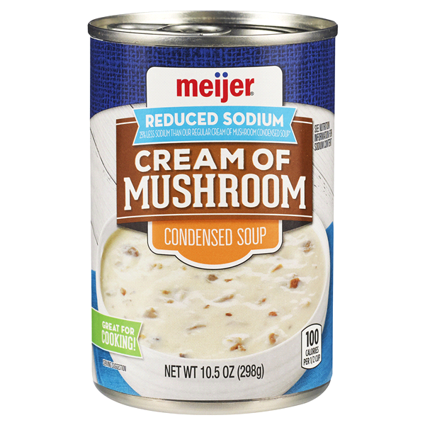 slide 1 of 4, Meijer Soup Low Sodium Cream of Mushroom, 10.5 oz