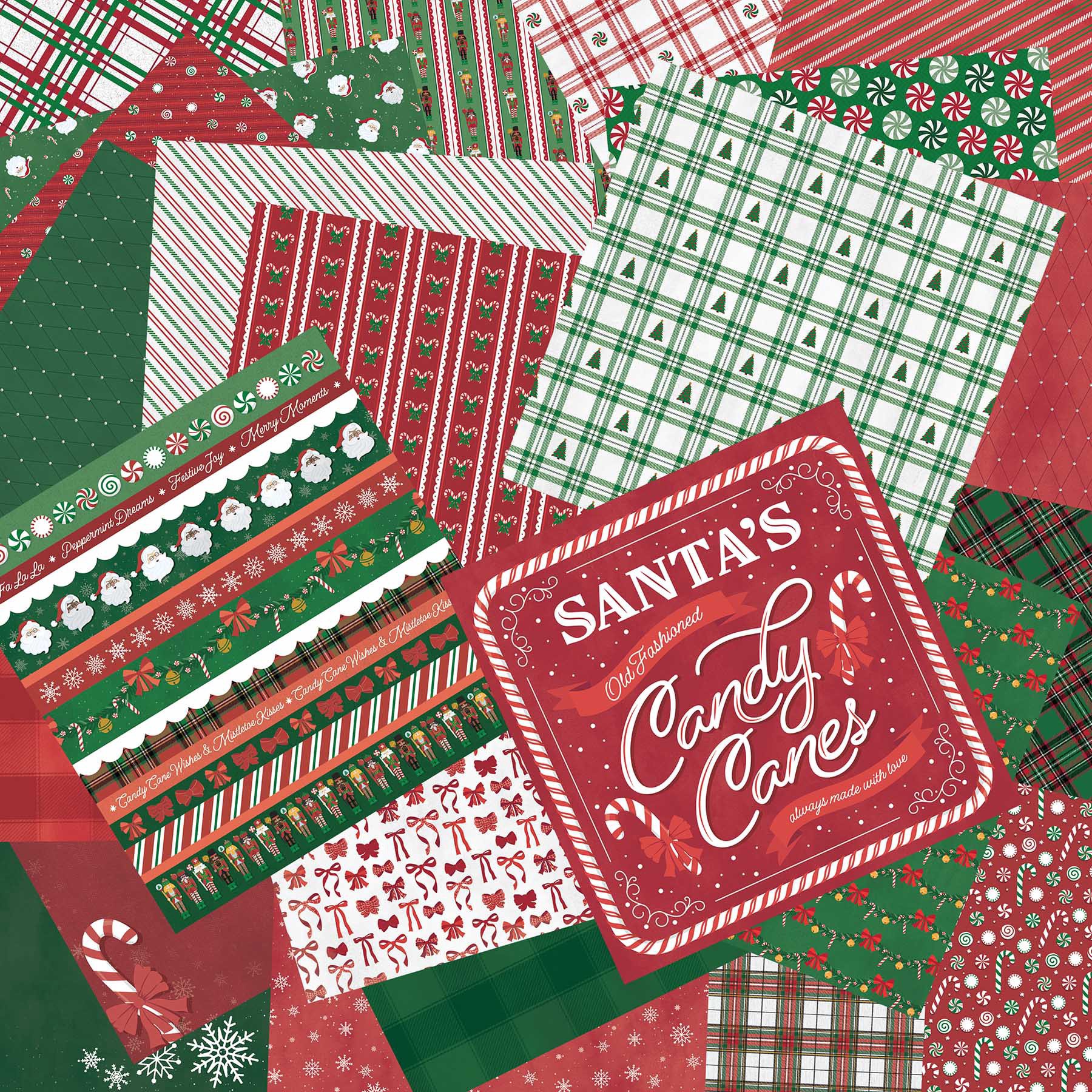 slide 3 of 3, 6" X 6" Peppermint Plaid Double-Sided Paper Pad, 24 Sheets By Recollections, 6 in x 6 in