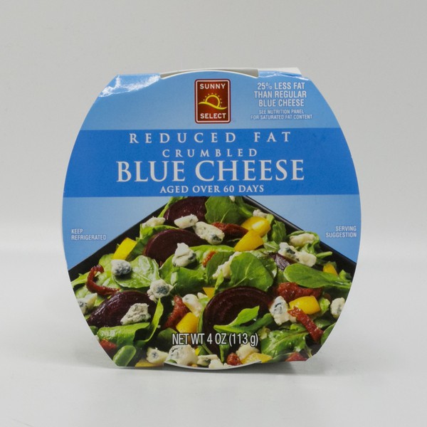 slide 1 of 1, Sunny Select, Reduced Fat Crumbled Blue Cheese, 4 oz