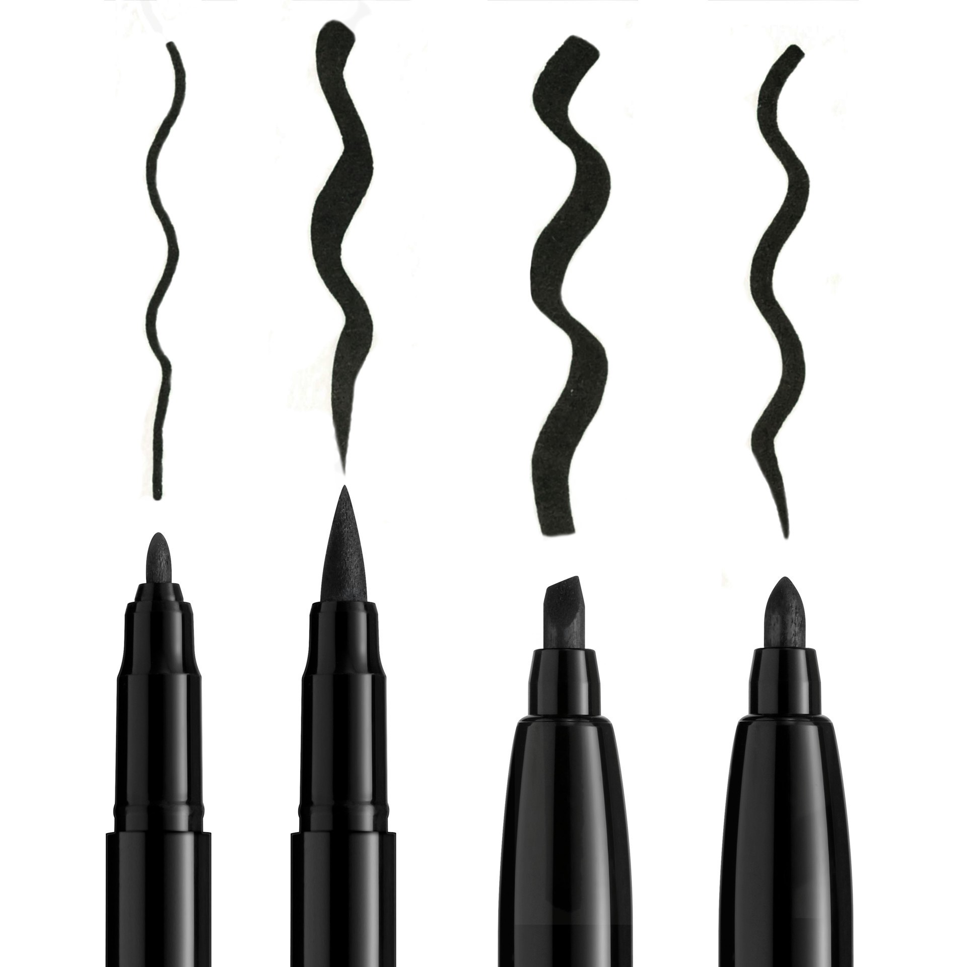 slide 4 of 4, Black Permanent Fabric Ink Marker Set By Make Market, 4 ct