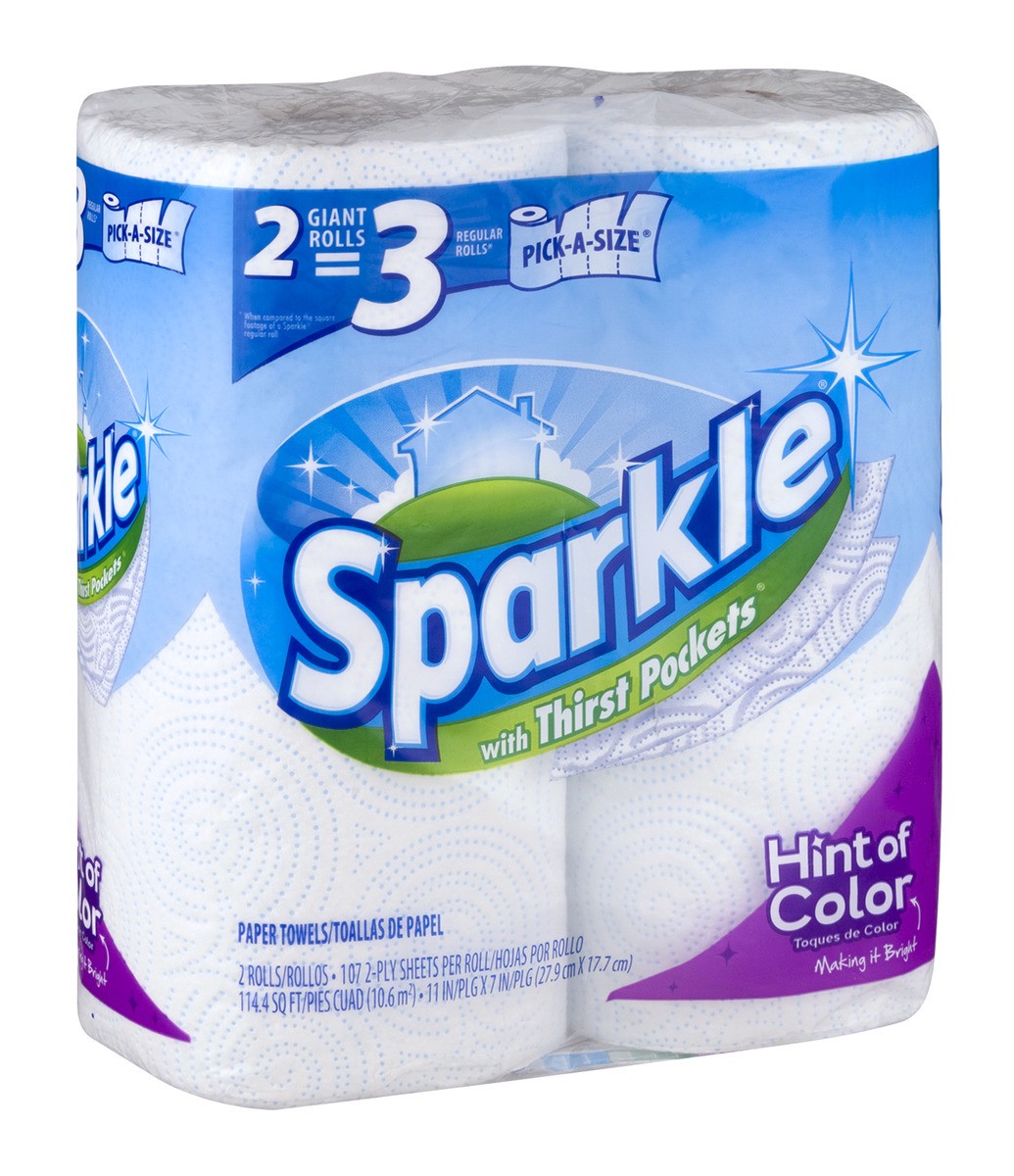 slide 2 of 9, Sparkle Paper Towels Equivalent To 3 Regular Rolls Spirited Prints Pick-A-Size Sheet, 2 ct