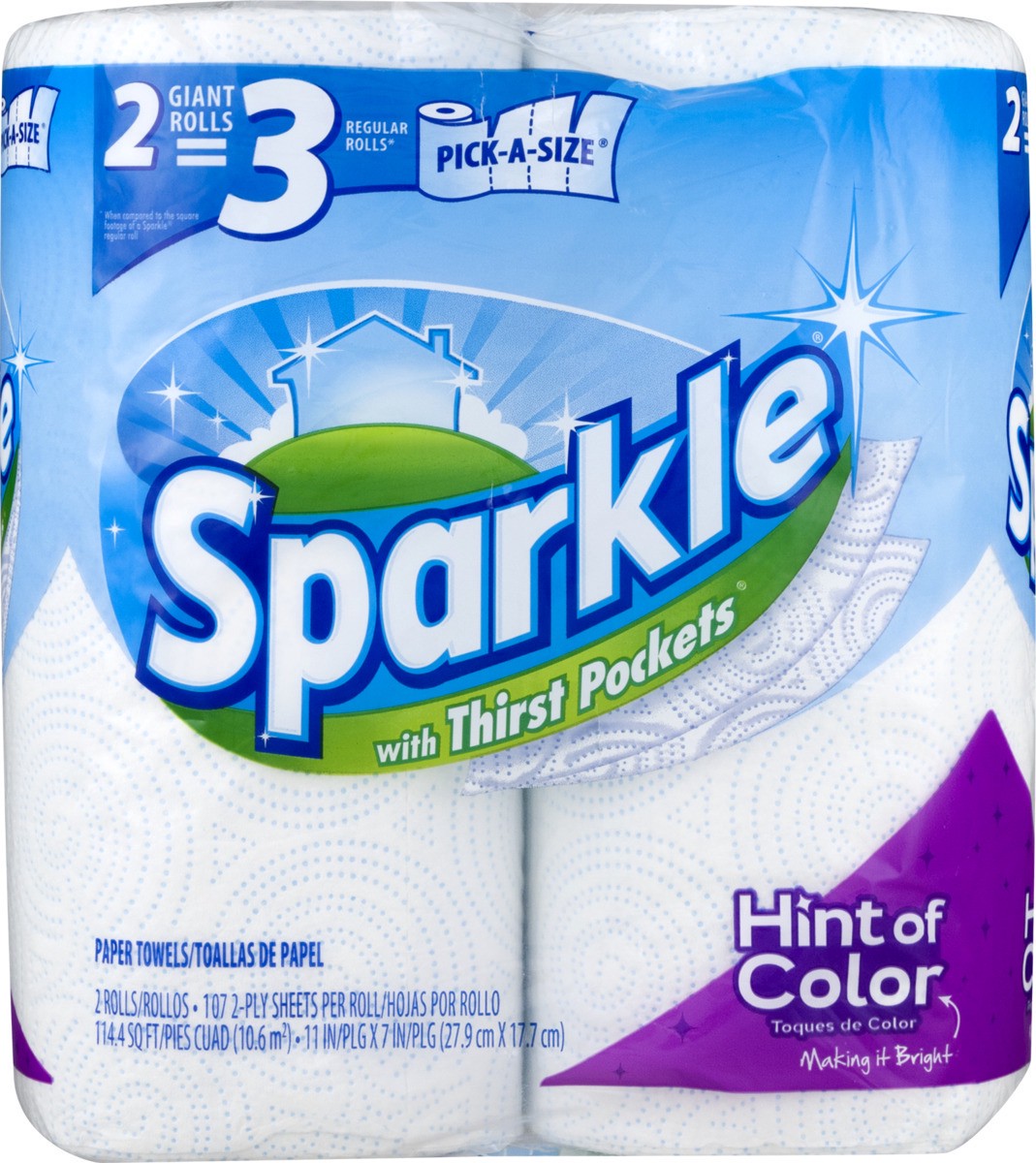 slide 8 of 9, Sparkle Paper Towels Equivalent To 3 Regular Rolls Spirited Prints Pick-A-Size Sheet, 2 ct