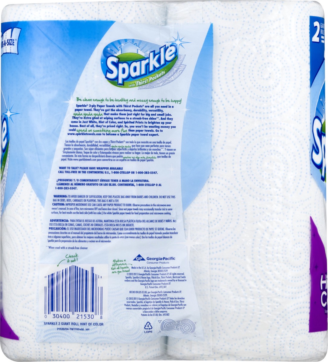 slide 9 of 9, Sparkle Paper Towels Equivalent To 3 Regular Rolls Spirited Prints Pick-A-Size Sheet, 2 ct