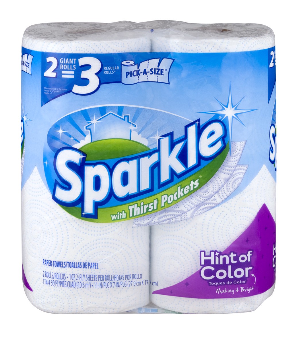 slide 1 of 9, Sparkle Paper Towels Equivalent To 3 Regular Rolls Spirited Prints Pick-A-Size Sheet, 2 ct