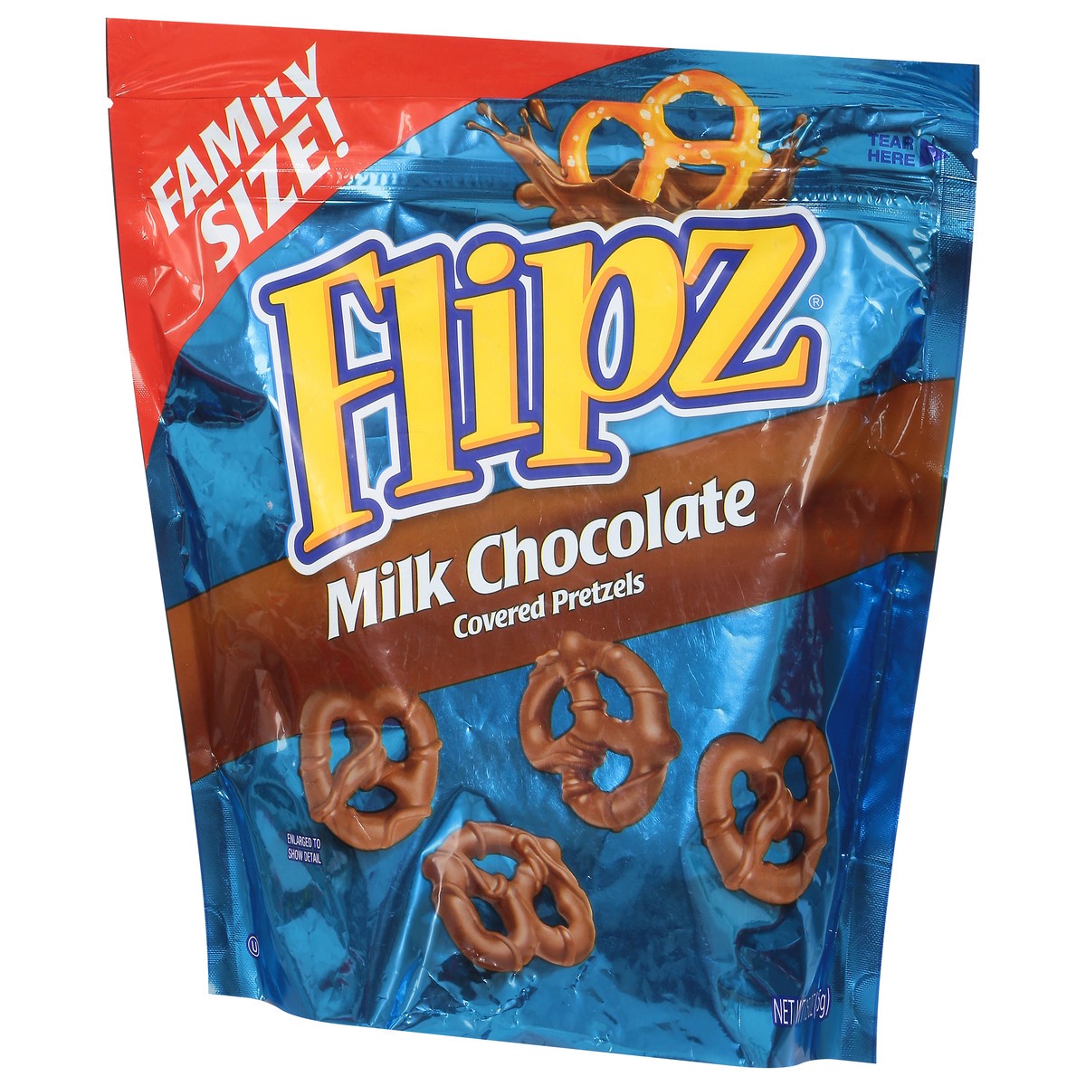 slide 5 of 9, Flipz Milk Chocolate Pretzels Family Size 15 oz, 15 oz