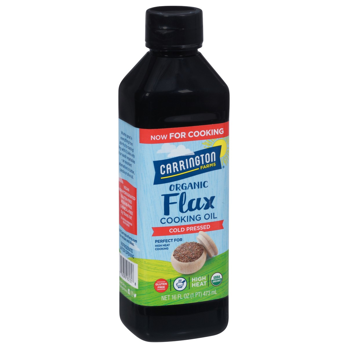 slide 5 of 13, Carrington Farms Organic Cold Pressed Flax Cooking Oil 16 oz, 16 oz