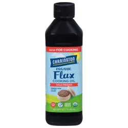 Carrington Farms Organic Cold Pressed Flax Cooking Oil 16 oz