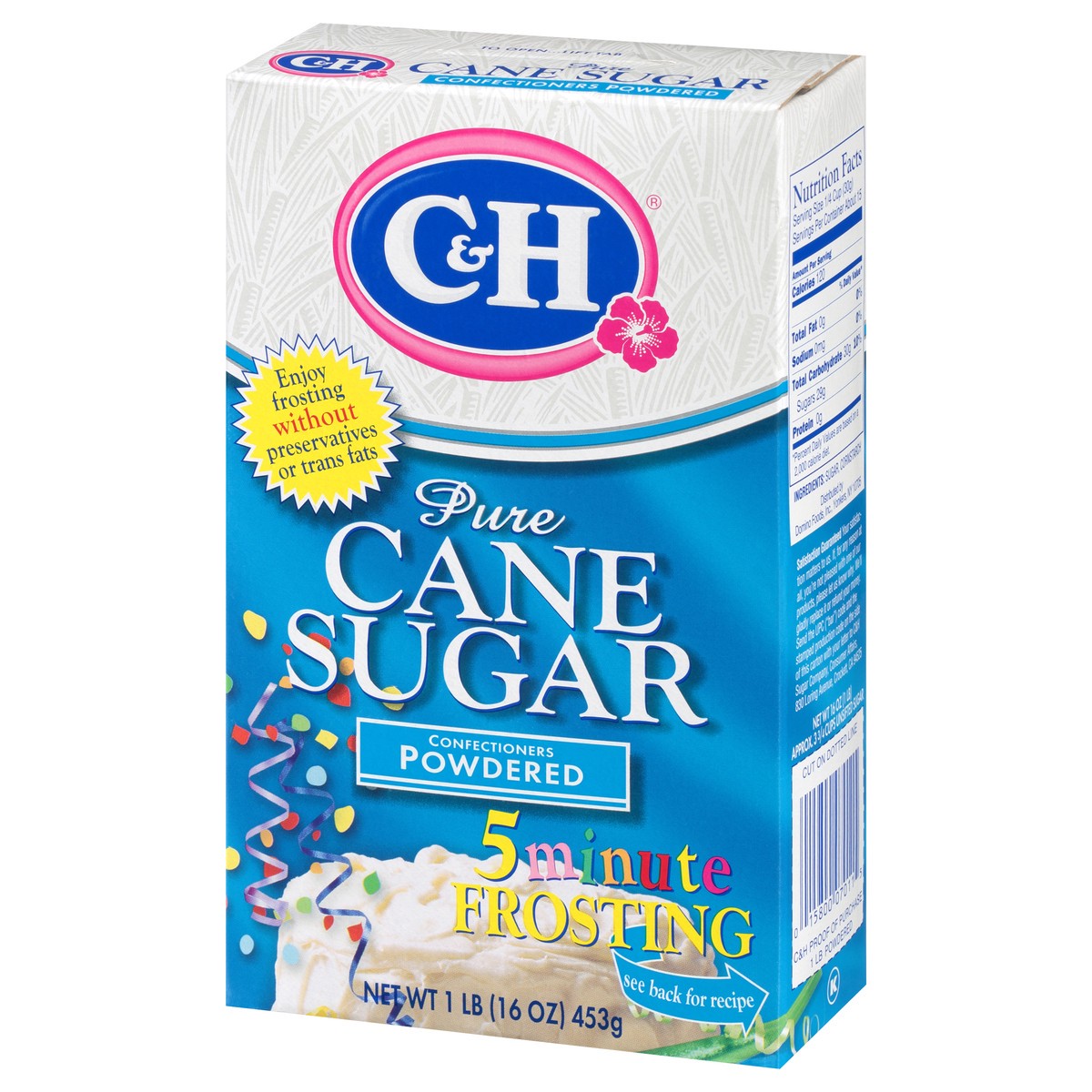 slide 2 of 9, C&H Pure Cane Sugar Confectioners Powdered Sugar 1 lb. Box, 1 lb