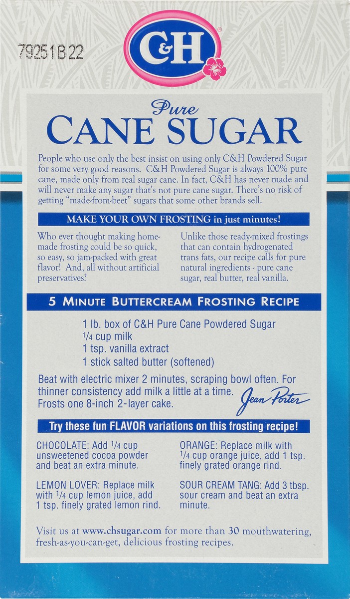 slide 4 of 9, C&H Pure Cane Sugar Confectioners Powdered Sugar 1 lb. Box, 1 lb