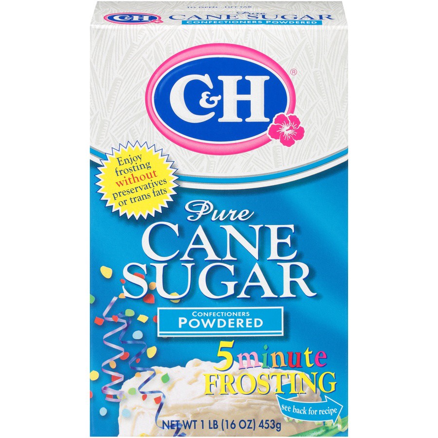 slide 1 of 9, C&H Pure Cane Sugar Confectioners Powdered Sugar 1 lb. Box, 1 lb
