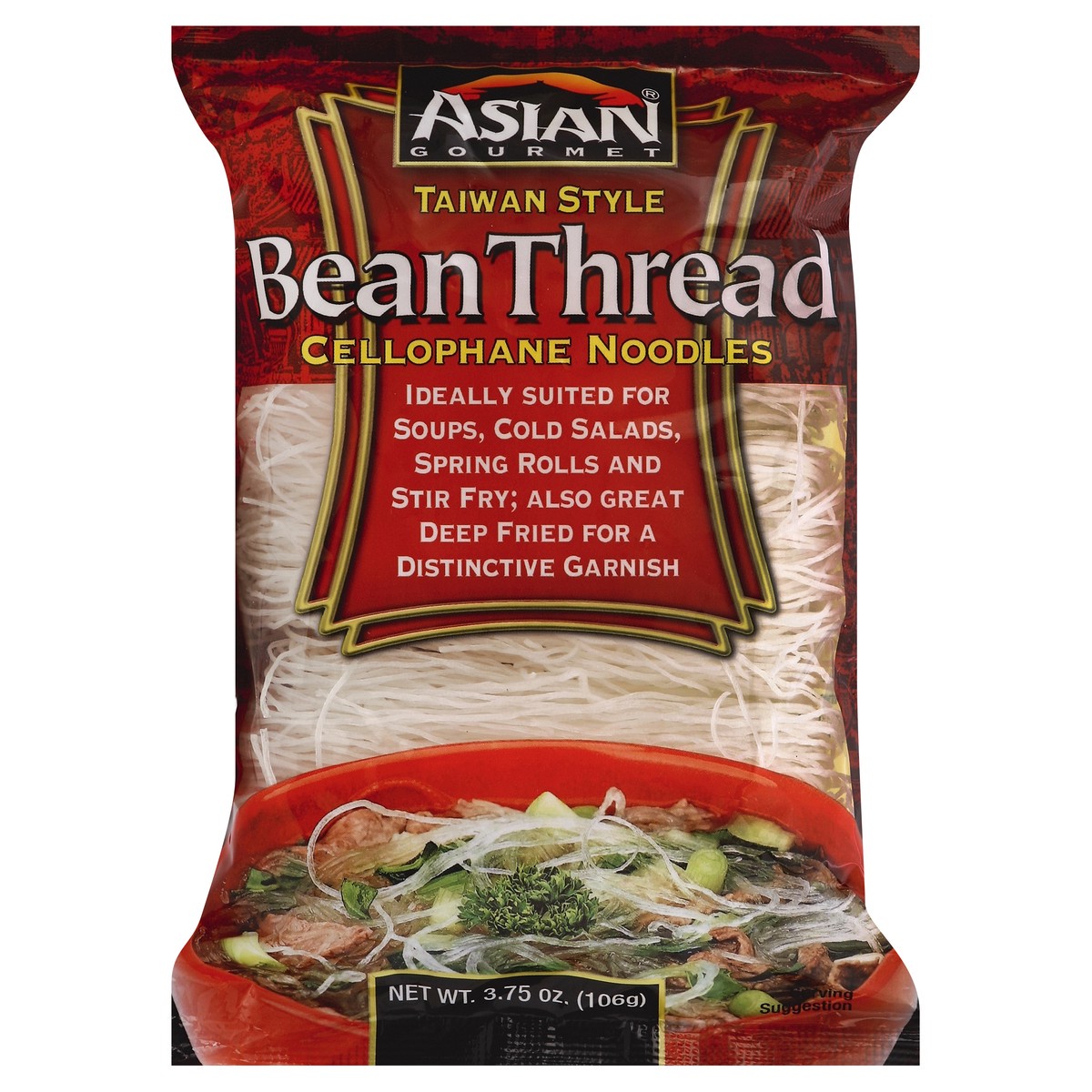 slide 6 of 6, Asian Gourmet Cellophane Noodles, Bean Thread, Taiwan Style, 3.75 oz