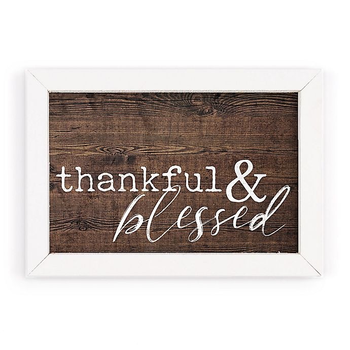 slide 1 of 3, P. Graham Dunn Thankful & Blessed Framed Wood Wall Art, 1 ct