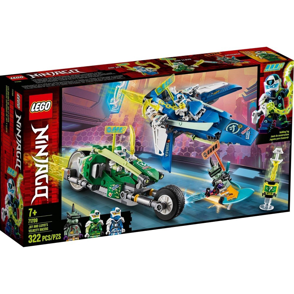 slide 4 of 7, LEGO NINJAGO Jay and Lloyd's Velocity Racers Ninja Building Kit 71709, 1 ct