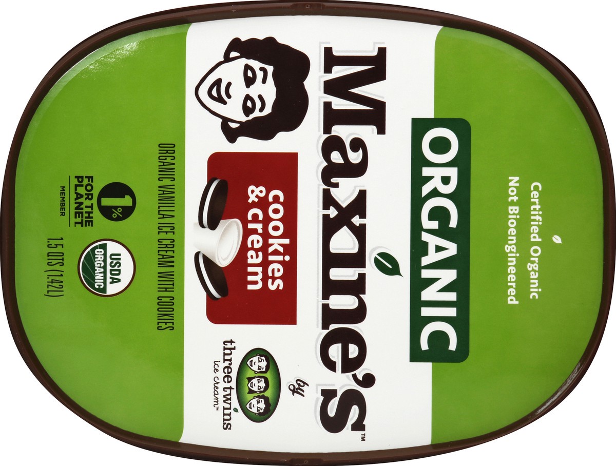 slide 2 of 4, Three Twins Ice Cream Maxine's Organic Cookies & Cream, 48 fl oz