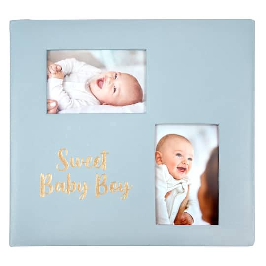 slide 1 of 3, Sweet Baby Boy Scrapbook Album By Recollections, 12 in x 12 in