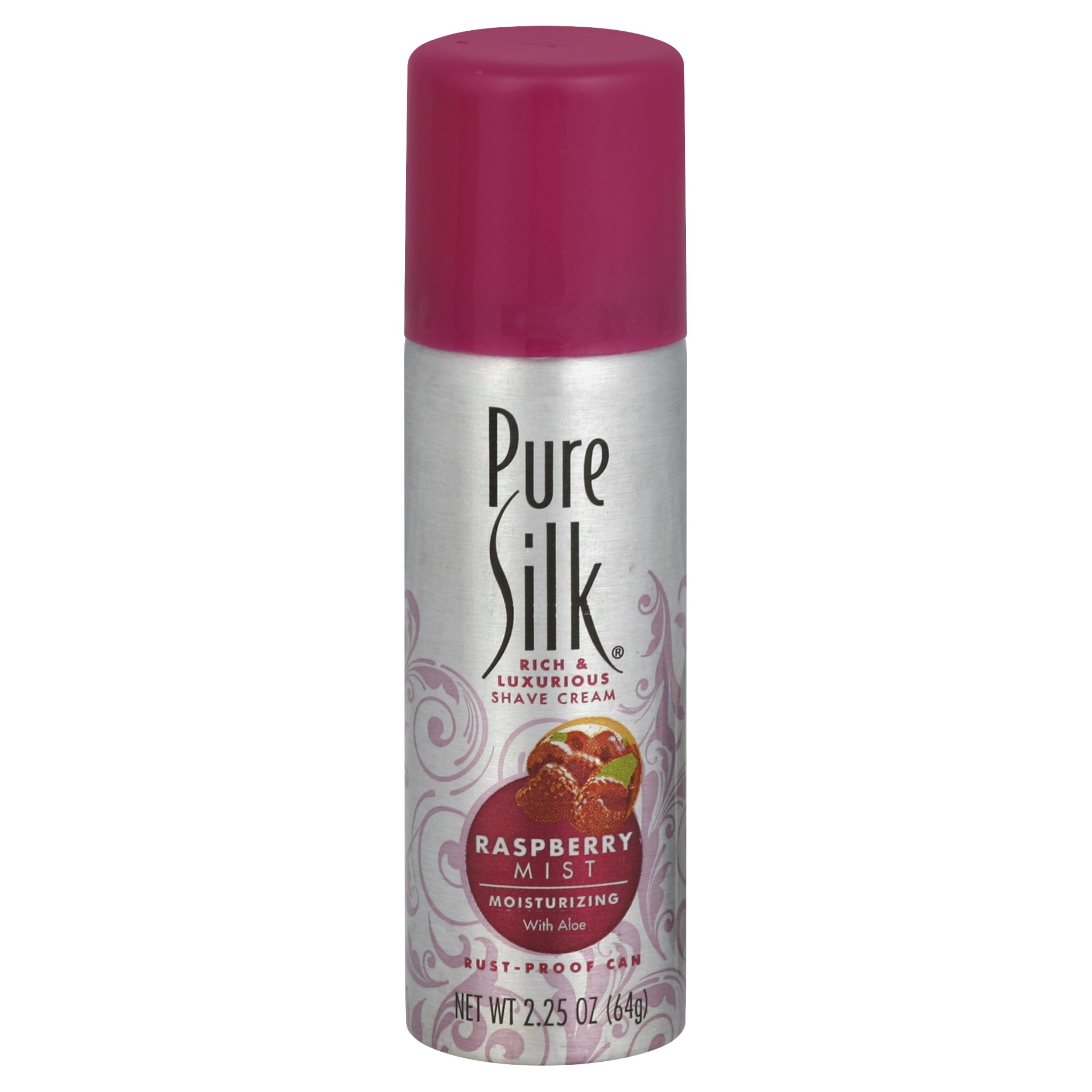 slide 1 of 2, Pure Silk Raspberry Mist Shave Cream, 2.25 oz