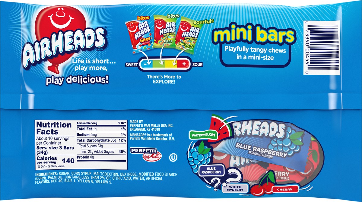 slide 2 of 3, Airheads Mini Assorted Candy Bars, 12 oz