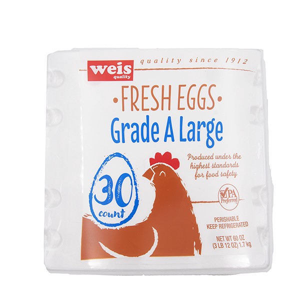 slide 1 of 1, Weis Quality Grade A Large 2.5 Dozen Eggs, 2.5 doz