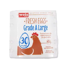 Weis Quality Grade A Large 2.5 Dozen Eggs