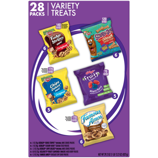 slide 1 of 5, Keebler Variety Treats Caddy, 28 ct