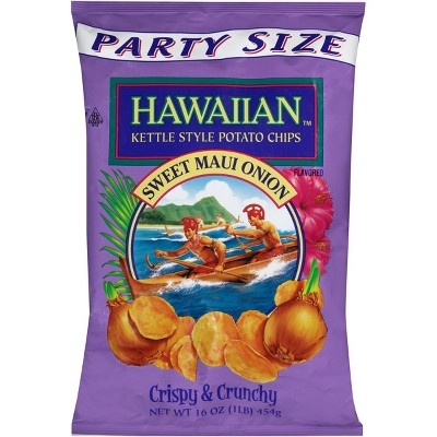 slide 1 of 1, Hawaiian Sweet Maui Onion Potato Chips, 18 oz