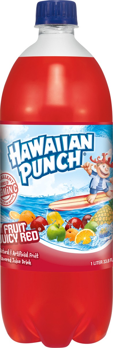 slide 1 of 11, Hawaiian Punch Fruit Juicy Red, 1 L bottle, 1 liter