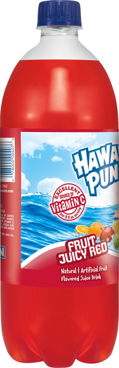 slide 4 of 11, Hawaiian Punch Fruit Juicy Red, 1 L bottle, 1 liter